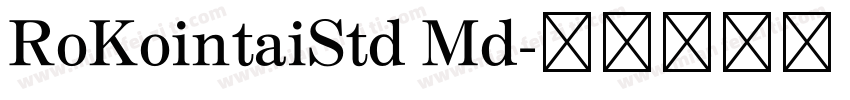 RoKointaiStd Md字体转换